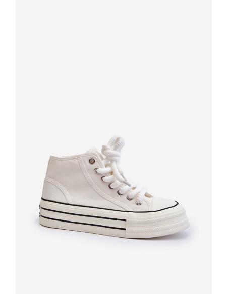 Women's platform sneakers white Aineri