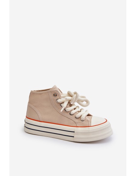 Women's Platform Sneakers Beige Aineri