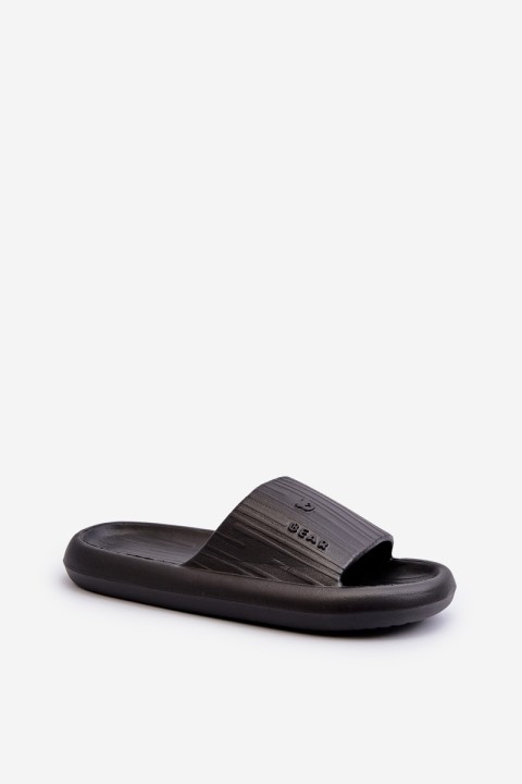 Women's Lightweight Black Foam Slides Fenicva