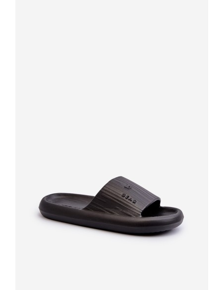 Women's Lightweight Black Foam Slides Fenicva