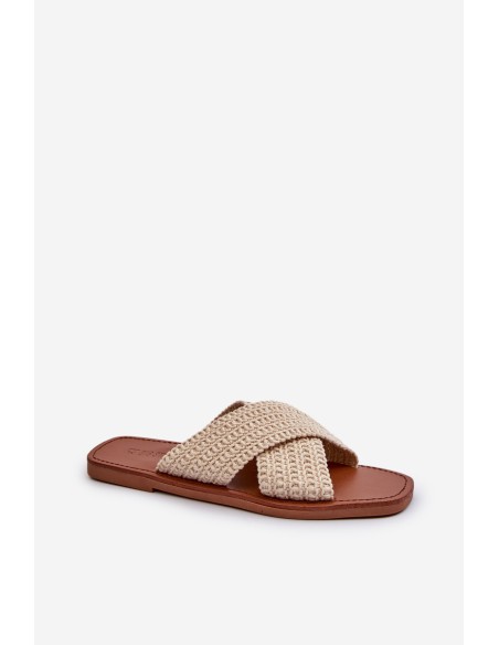 Women's Flat Sandals Big Star NN274078 Beige