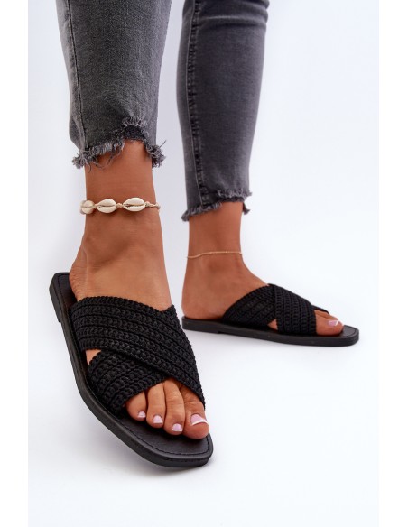 Women's Flat Sandals Big Star NN274077 Black