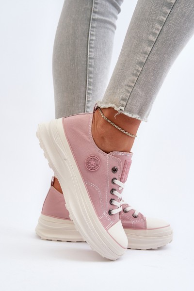 Women's sneakers with chunky sole Big Star NN274129 Pink