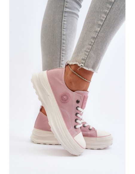 Women's sneakers with chunky sole Big Star NN274129 Pink