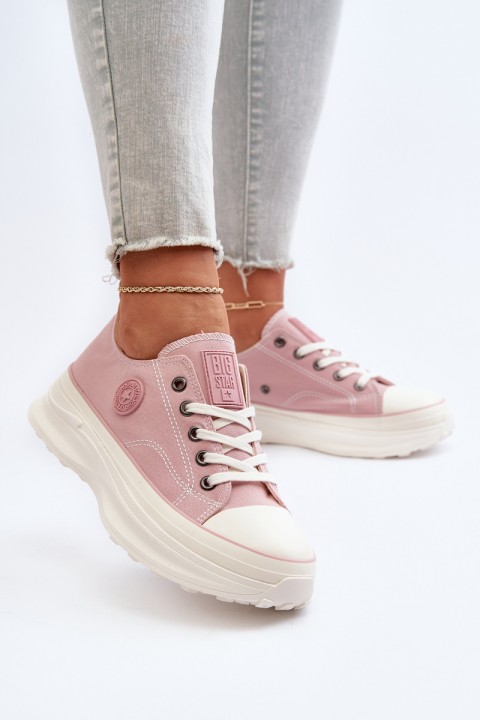 Women's sneakers with chunky sole Big Star NN274129 Pink