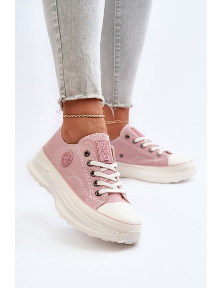 Women's sneakers with chunky sole Big Star NN274129 Pink