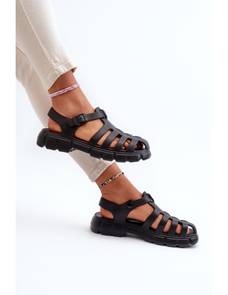 Women's Foam Sandals Roman Black Gasaria