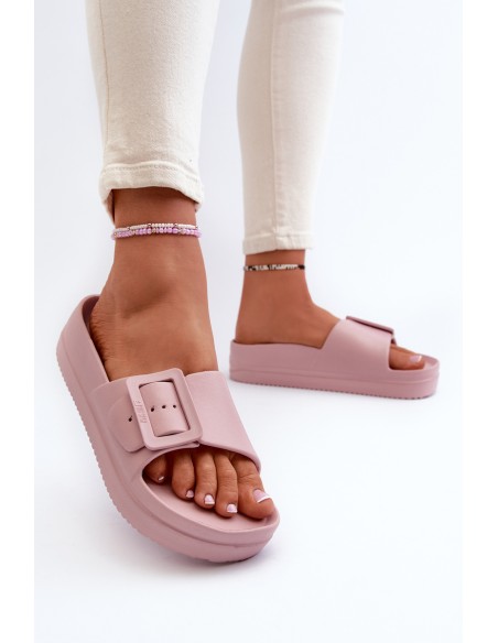 Women's Foam Platform Sandals with Buckle Big Star NN274A663 Pink