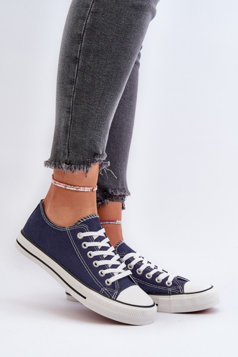 Women's Classic Low Navy Sneakers Caelira