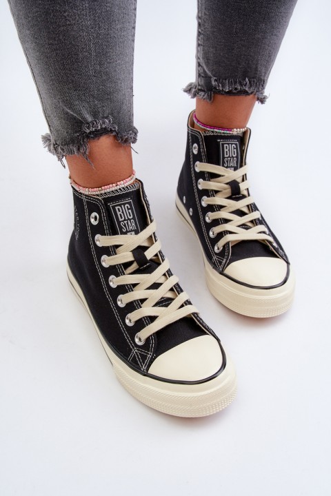 Women's High-Top Sneakers Big Star NN274283 Black