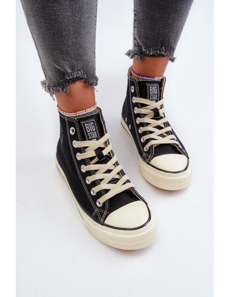 Women's High-Top Sneakers Big Star NN274283 Black
