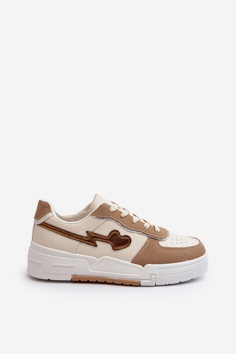 Women's platform sneakers in beige Zeparine