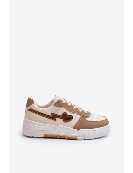 Women's platform sneakers in beige Zeparine