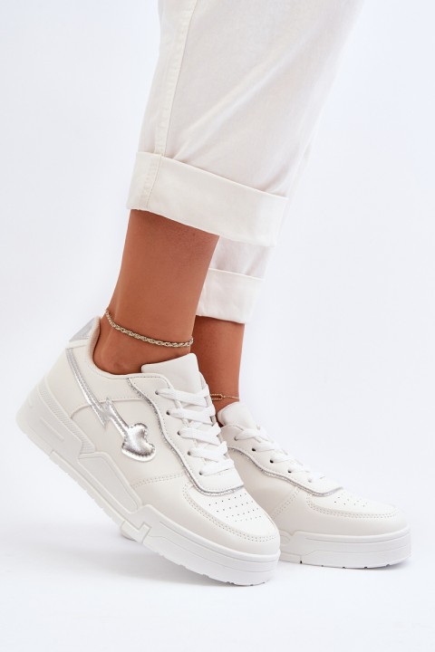 Women's Platform Sneakers White Zeparine