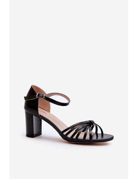 Women's Black Strappy Sandals Pyrrette