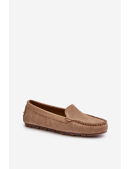 Women's Suede Moccasins Dark Beige Ranica