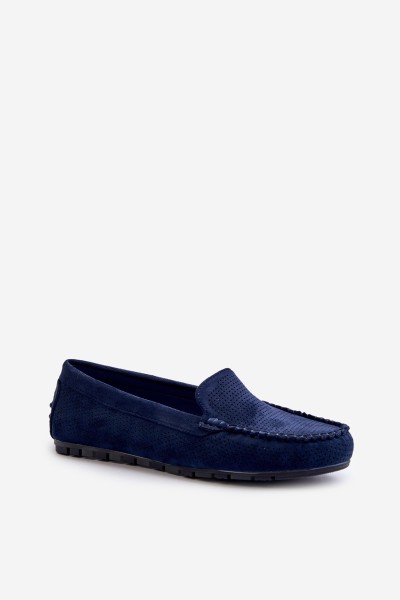 Women's Navy Suede Moccasins Ranica 2