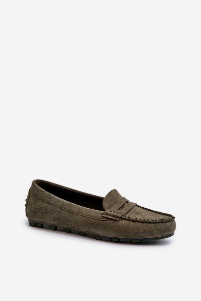 Women's Suede Moccasins Dark Beige Ranica 2