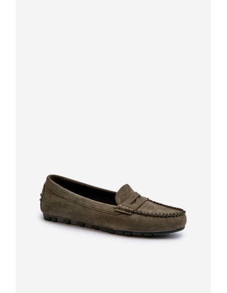 Women's Suede Moccasins Dark Beige Ranica