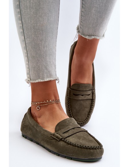 Women's Suede Moccasins Dark Beige Ranica