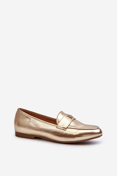 Women's Flat Heel Loafers Gold Sylvaine 2