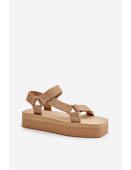 Women's Platform Sandals in Beige Edireda