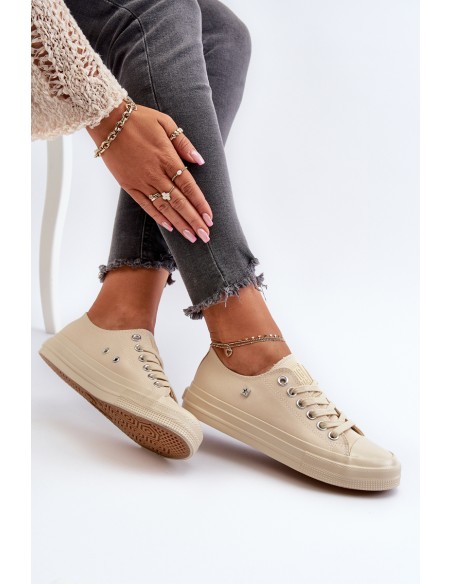 Classic Women's Sneakers Big Star NN274286 Beige