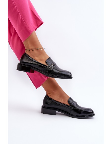 Women's Black Patent Loafers Nerilaja