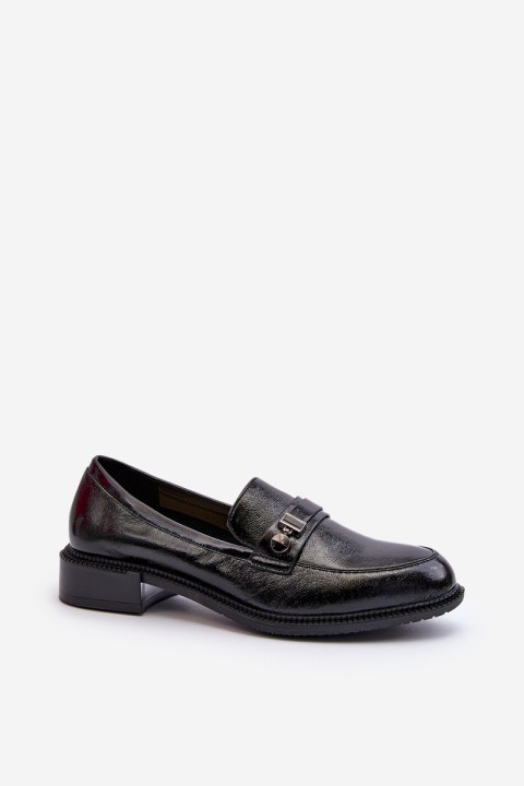 Women's Black Patent Loafers Nerilaja