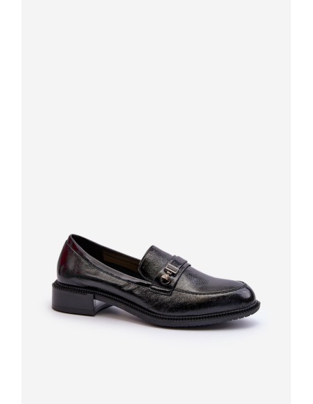 Women's Black Patent Loafers Nerilaja