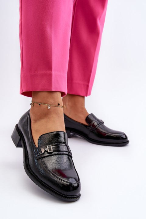 Women's Black Patent Loafers Nerilaja