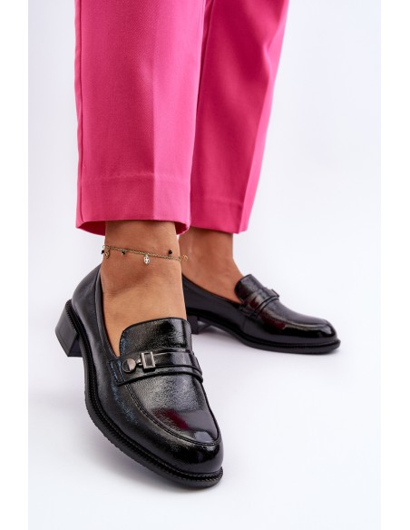 Women's Black Patent Loafers Nerilaja