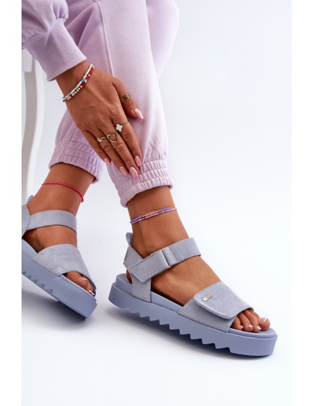 Women's Suede Platform Sandals Big Star NN274700 Black