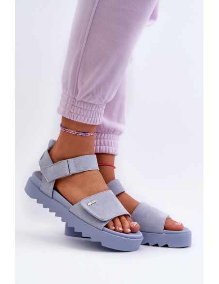 Women's Suede Platform Sandals Big Star NN274700 Black