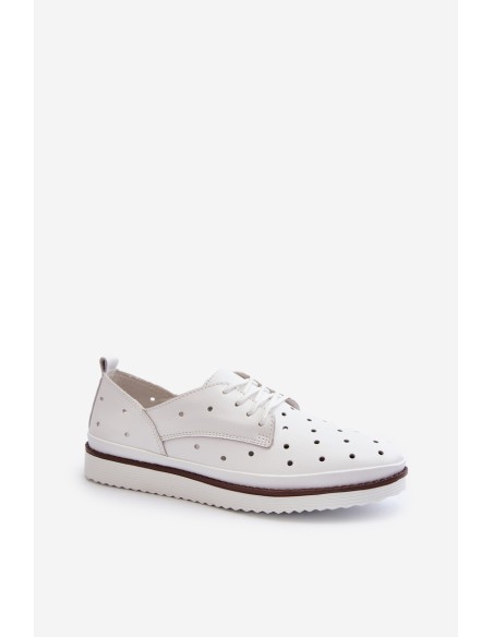 White Women's Leather Shoes S.Barski LR182