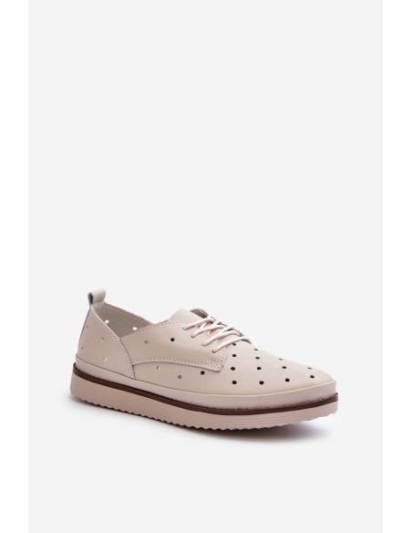 White Women's Leather Shoes S.Barski LR182