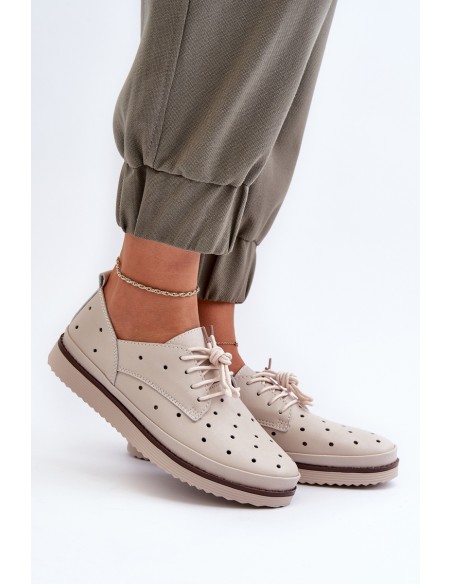 White Women's Leather Shoes S.Barski LR182