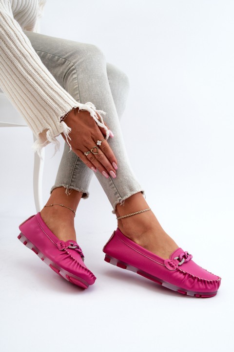 Suede Comfortable Loafers Fuchsia Giovana