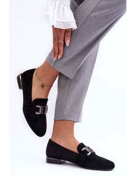 Women's Moccasins with Embellishment Black Camilena