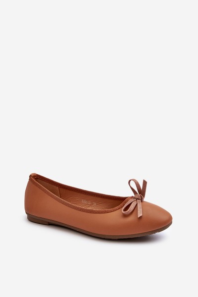 Ballerinas Eco Leather With Bow Camel Sandal 2