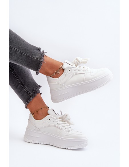 Women's High Platform Sports Shoes White Bexley