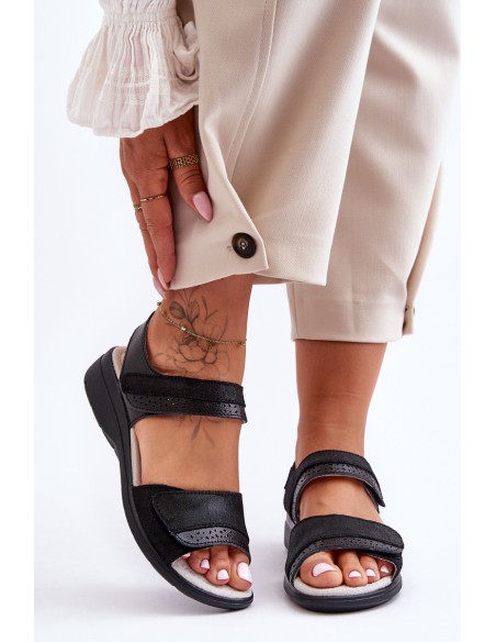 Classic Sandals with Velcro S.Barski 97575 Black