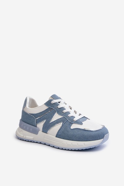 Women's Denim Sneakers Made of Eco Leather Blue Kaimans 2