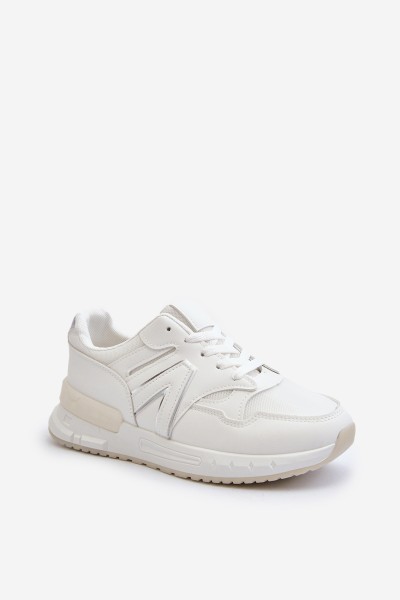 Women's White Faux Leather Sneakers Kaimans 2