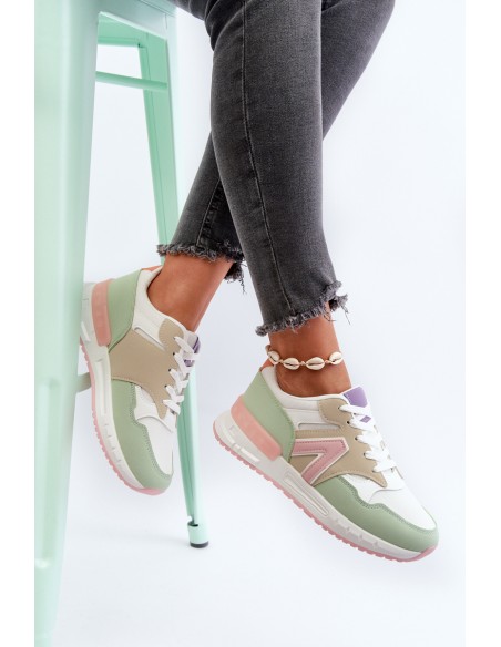 Women's sneakers made of eco leather in multicolor Vinelli