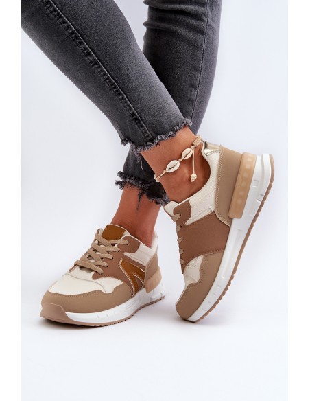 Women's Sneakers Made of Eco Leather Brown Vinelli