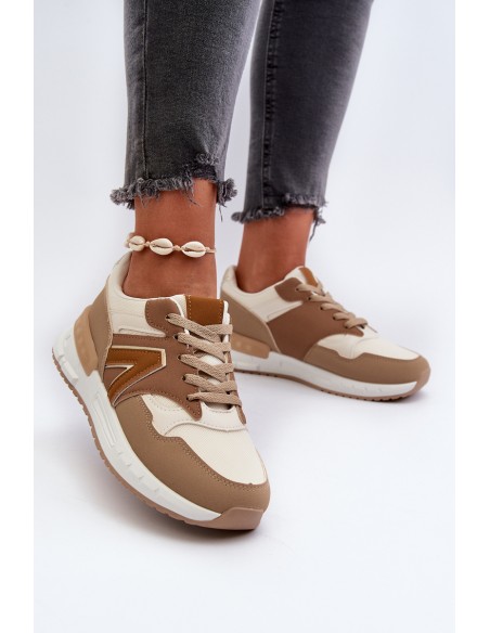 Women's Sneakers Made of Eco Leather Brown Vinelli