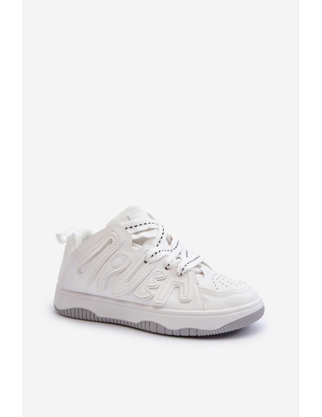 Women's White Faux Leather Sneakers Berilla