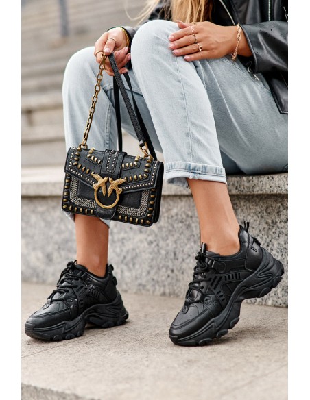 Women's Chunky Sports Sneakers Black Toderus