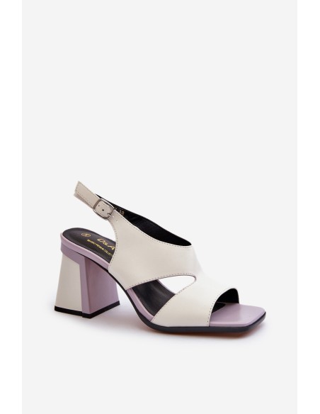 Women's Sandals with White Stiletto Heel D&A MR38-153